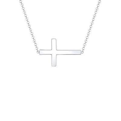 Elli - Kreuz Faith 925 Sterling Silber Kommunion Ketten 1 ct Damen