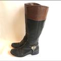 Michael Kors Shoes | Authentic Michael Kors Riding Boots | Color: Black/Brown | Size: 9