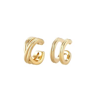 Elli - Basic Set Earcuff Klemme Minimal Geo 925 Silber Earcuffs 1 ct Damen