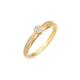 Elli DIAMONDS - Verlobung Diamant (0.085 ct.) Blume 585 Gelbgold Ringe Damen