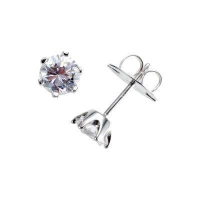 Giorgio Martello Milano Ohrstecker mit Zirkonia, Silber 925 ca. Ø 6mm Damen