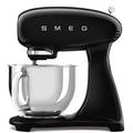 Smeg SMF03BLUK Full Colour Stand Mixer, Retro 50's Style with 4.8L Stainless Steel Bowl, Safety Lock, 10 Variable Speeds, 800W, Black