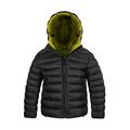 DISHANG Kids' Hooded Puffer Jacket Lightweight Quilted Puffer Jacket (Black, 6#)