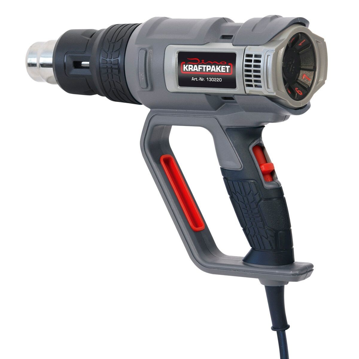 Dino KRAFTPAKET Profi Heissluftpistole 2000W / 50-600°C Heißluftgebläse 130220 Image