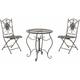 Ensemble de meubles de jardin romantique Table de conception nostalgique et 2 chaises différentes