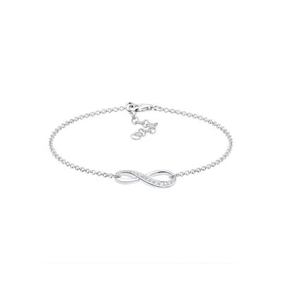 Elli - Infinity Symbol Endlos Zirkonia 925 Silber Armbänder & Armreife Damen