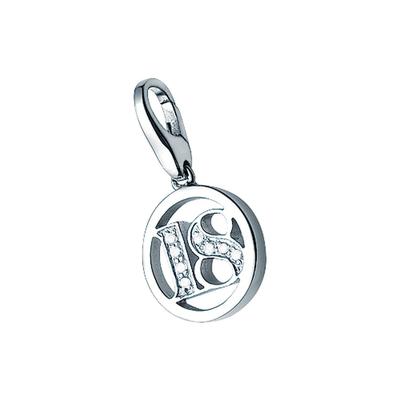 Giorgio Martello Milano - Charm Zahl 18 mit Zirkonia Steine, Silber 925 Charms & Kettenanhänger 1 ct Silber Damen