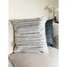 Foundry Select Sikes Square Leather/Suede Pillow Cover & Insert Polyester/Polyfill in Gray | 18 H x 18 W x 4 D in | Wayfair