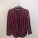 American Eagle Outfitters Tops | American Eagle Outfitters Xs Plaid Button Down | Color: Black/Red | Size: Xs