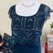 American Eagle Outfitters Dresses | American Eagle Sequin Bodycon Navy Party Dress Med | Color: Blue/Silver | Size: M
