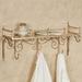 Baldessaire Wall Shelf with Hooks Gold , Gold