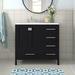 Andover Mills™ Broadview 36" Single Bathroom Vanity Set Wood/Marble in Black | 33.75 H x 36 W x 22 D in | Wayfair 58FB3A4D17194A6EBC96A39946F5D0F2