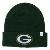 Mens Green Bay Packers '47 Brand Raised Cuffed Knit Hat