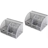 Rebrilliant Sawicki Wire Mesh Desk Organizer Set Mesh/Metal in Gray | 5 H x 8.7 W x 5.6 D in | Wayfair 55C0F82343CE4C4784465821716A891E