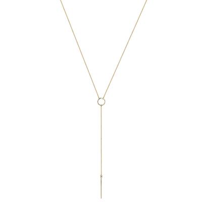 Elli - Y-Kette Geo Trend Minimal 925 Sterling Silber Ketten 1 ct Damen