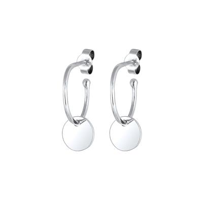 Elli Hänger Kreis Creole Geo Plättchen Trend 925 Silber silberfarben Damen