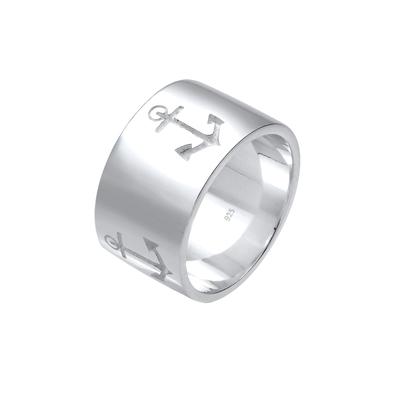 Elli - Basic Bandring Symbol Anker Maritim 925 Silber Ringe 1 ct Damen