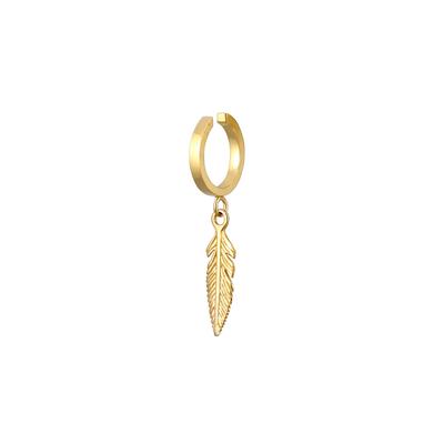 Elli Single Earcuff Feder Hänger 925 Silber vergoldet OneSize Damen