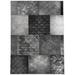 White 36 x 0.08 in Area Rug - Rosdorf Park Fabia Patchwork Dark Gray Area Rug Polyester | 36 W x 0.08 D in | Wayfair