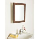 Latitude Run® Raif Recessed Framed 1 Door Medicine Cabinet Wood in Brown | 21 H x 17 W x 4.5 D in | Wayfair E28C2FA7521A4C6AB0F64342A4BECEAE