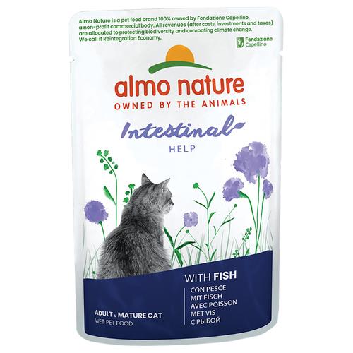 24 x 70 g Almo Nature Holistic Intestinal Help mit Fisch Katzennassfutter