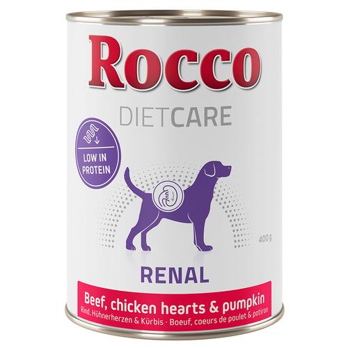 24x400g Diet Care Renal Rocco Spezialhundefutter Rind mit Hühnerherzen und Kürbis