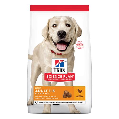 2 x 14 kg Adult Light Large Breed Chicken Science Plan Hill's Hundefutter trocken