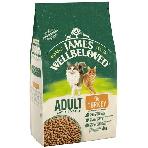 4kg James Wellbeloved Adult Cat Hypoallergenic Truthahn & Reis Katzenfutter trocken