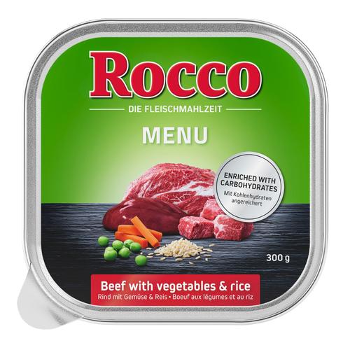 9x300g Menu mit Rind, Gemüse & Reis Rocco Hundefutter nass