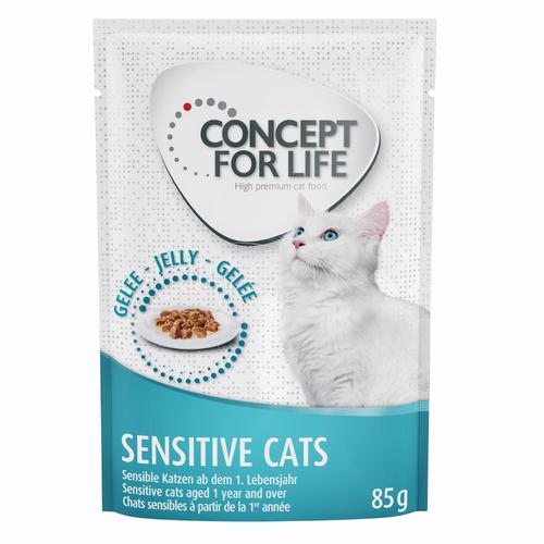 24x85g Sensitive Cats in Gelee Concept for Life Katzenfutter nass