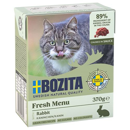 24x370g Kaninchen+Soße Bozita Häppchen Katzenfutter