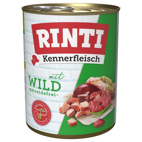 6x800g Kennerfleisch Wild RINTI Hundefutter
