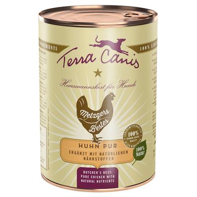 12 x 400 g Terra Canis Metzgers Bestes Huhn Pur Hundefutter nass