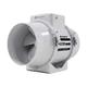 VENTS UK 125 mm Silent In-line Toilet Ventilator Powerful Ventilation Damp Control 5 inch Loft Mounted Inline Shower Ceiling 125mm In Line Bathroom Extractor fan