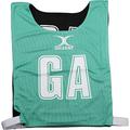 Gilbert Reversible Netball Bibs - Set of 7 (Green/Black, L)