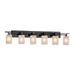 Justice Design Group Fusion - Aero 56 Inch 6 Light Bath Vanity Light - FSN-8706-15-FRCR-MBLK