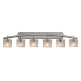 Justice Design Group Fusion - Archway 55 Inch 6 Light Bath Vanity Light - FSN-8596-30-SEED-NCKL