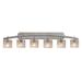 Justice Design Group Fusion - Archway 55 Inch 6 Light Bath Vanity Light - FSN-8596-30-SEED-NCKL