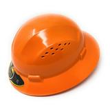 HDPE Orange Full Brim Hard Hat with Fas-trac Suspension