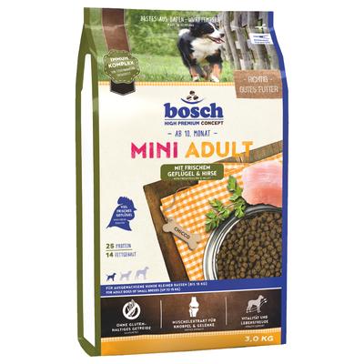 2 x 3kg Mini Adult Geflügel & Hirse bosch High Premium concept Hundefutter trocken