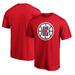 Men's Fanatics Branded Red LA Clippers Primary Team Logo T-Shirt