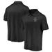 Men's Fanatics Branded Black Colorado Rockies Iconic Striated Primary Logo Lightweight Polo