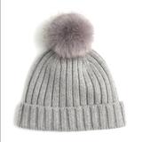 J. Crew Accessories | Jcrew Grey/Grey Pompom Knit Beanie | Color: Gray | Size: Os