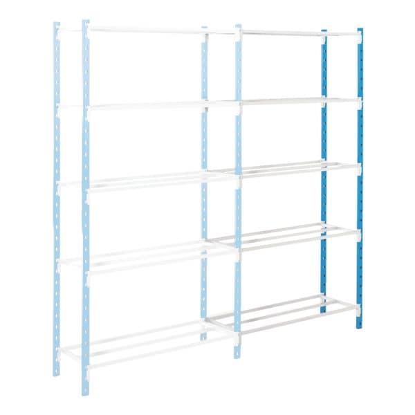 MANORGA Steckregal »Flip« Anbauregal 5 Gitterböden 125 x 30 cm silber