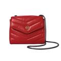 VICTORIA HYDE Red Women Ladies Genuine Leather Over the Shoulder bags Crossbody Bags Waterproof Trapezoid