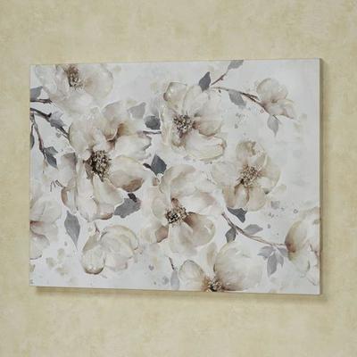 Enchanted Blooms Floral Canvas Wall Art Beige , Beige