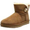 UGG Damen Mini Bailey Button Bling Classic Boot, Chestnut Gold, 37 EU