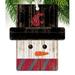 Fan Creations Snowman Holiday Shaped Ornament Wood in Black/Brown/White | 4.25 H x 4 W x 0.25 D in | Wayfair C0980-Washington State