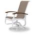 Red Barrel Studio® Hinch Swivel Patio Dining Chair Sling in White | 39 H x 27.5 W x 28.5 D in | Wayfair B588D1AE035F4718AE9715D76483C97E