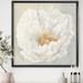 The Twillery Co.® White Serene Peony - Print on Canvas Canvas, Cotton in White/Yellow | 30 H x 30 W x 1 D in | Wayfair